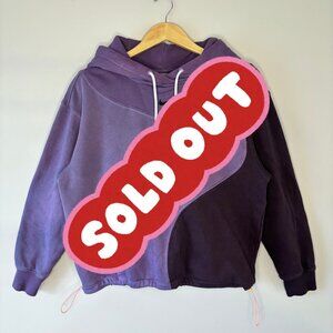 Grape Purple Cropped Neapolitan Hoodie Small Nike Center Swoosh Sweatshirt Cinch